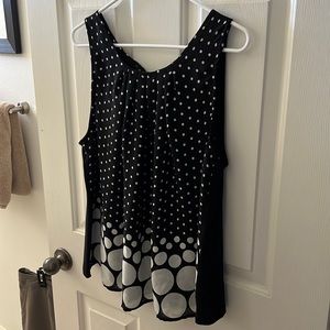 Sleeveless blouse polka dot Xl